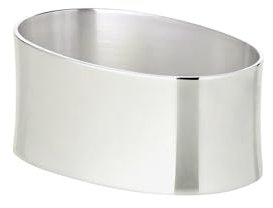 EDZARD Serviettenring Liscio,oval, Länge 5,5 cm, Echtsilber 925/000, Silbergewicht 35 Gramm