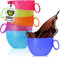 idea-station NEO tazze colazione grande plastica 6 x 500 ml - colorati - infrangibile tazza latte grande - set tazze colazione riutilizzabili