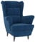 vidaXL Sessel, Relaxsessel mit gepolstertem Sitz Armlehnen, Fernsehsessel Loungesessel für Wohnzimmer, Polstersessel Ruhesessel, Blau Samt