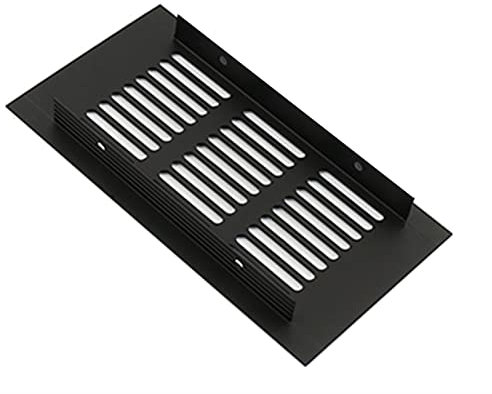 Liveinu Rejilla Ventilacion Aluminio Cubierta de Ventilación Rectangular Rejilla Grande Metalica Pared Ventilacion Rejilla de Leña de Chimenea 80x150mm Negro