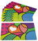 Baroni Home Set di 6 Tovagliette Americane in PVC Colorate, Tovaglietta Americana per Colazione Antiscivolo e Facile da Lavare, Tovaglia Colazione Pranzo Cena, 44x28 cm, Cuore Pop