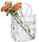 NiHome Vase en verre transparent avec poignée, en forme de sac, pot de fleurs, décoration de ferme, fait à la main, large ouverture, pour bureau, maison, salon, table à manger