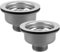 FUNSUEI 2 PCS 114mm Kitchen Sink Waste, Stainless Steel Sink Collection 114mm, Kitchen Sink Basket Strainer Plug Waste, Sink Basket Strainer Waste for 83-90mm Sink hole Kitchen Accessories