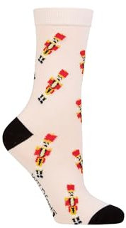 SockShop Wildfeet Weihnachtsgeschenkbox - Weihnachts Themen Neuheit Weicher, atmungsaktiver Bambus Socken in festlichen Designs, Geschenkidee oder Weihnachtsstrumpffüller 1 Paar Nussknacker 37-42