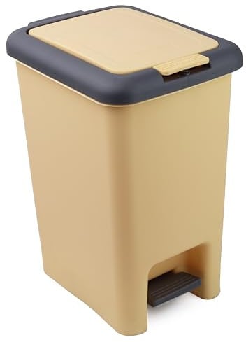 DIVCHI Kitchen Trash Can with Pedal - 7L Wastebasket for Home, Office, Bathroom, and Bedroom - Garbage Bin with Lid and Liner (18.5L x 24.5W x 30H cm)