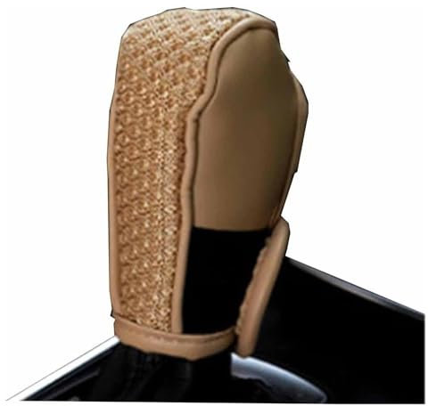 AYBEN Auto Schaltknauf Abdeckung für Jeep Grand Cherokee Compass Renegade, Schaltknauf Überzug Interieur Dekoratives Anti Rutsch Schutzhülle Zubehör,B/Beige
