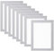 PATIKIL 4x6 Magnetischer Bilderrahmen, 8 Stück A6 Magnetrahmen Magnetische Fotorahmen Selbstklebend Wiederverwendbar für Kühlschrank Fenster Wand, Silber