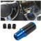 JNNJ Auto 6 Gang Schaltknauf, Manueller Schaltknauf Aluminiumlegierung Auto-Knopf Schalthebel, mit 3 Adaptern, für Meisten Manuelle Automatik Fahrzeuge(Blau)