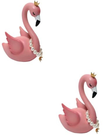 MAGICLULU 2St Flamingo-Gartenstatuen und Skulpturen aus Harz Mini-Fee-Flamingo-Figur Autoverkleidung Feenstatue Wohnkultur Ornament kreative Autoverzierung Feder schmücken Vögel Innere