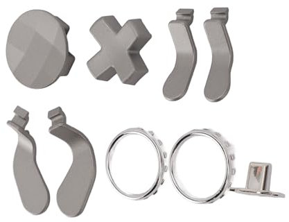 Joysticks en Métal pour Manette One Elite Series 2, Joysticks de Remplacement 15 en 1, avec 6 Joysticks D'échange en Métal, 4 Palettes, 2 Coussinets D, 1 Anneau à Outils (Silver)