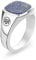 Rebel and Rose Herren-Siegelring 925 Silber mit Lapislazuli RR-RG039-S-63 Ringgröße 63/20,1