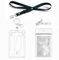 Porte Badges avec Cordon, clips, Porte badge transparent dur,pour Cartes de Proximité, Cartes de Crédit, Cartes d'Identité et Cartes, Porte Carte Bus (1 Set Vertical)