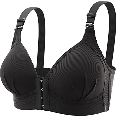 Sleep Comfortable Sports Bra Comfort Bras with Adjustable Straps Push Up Laceless Bralette Lace Floral Brassiere Padding Without Wires Women of The Black