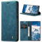 Azororo Coque pour Samsung Galaxy S24 FE 5G Premium Housse Cuir Protection Pochette Rabat Portefeuille Flip Case Porte Magnétique Coque Étui pour Samsung Galaxy S24 FE, Bleu Vert