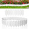 Lot de 10 bordures de jardin en plastique flexible de 15 cm de hauteur, 4 m de long, clôture de jardin blanche pour allée, paysage, décoration de trottoir