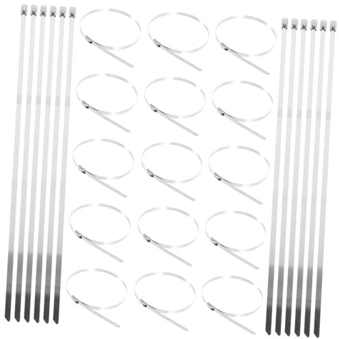 GALPADA 100pcs Metal Zip Ties for Outdoor Fencing Chain Link Fence Extender Dog Fence Tie Slats Stainless Steel Fencing