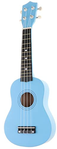 JWQFBC Chitarra Ukulele per Principianti a 4 Corde Da 21 Pollici, Strumenti Musicali, Colore Caffè, Blu