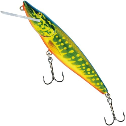Salmo pike wobbler; bait for pike, pike-perch, perch, pike lure, barschwobbler, Hot Pike, 11cm / 15g / schwimmend / 0.5-1.0m