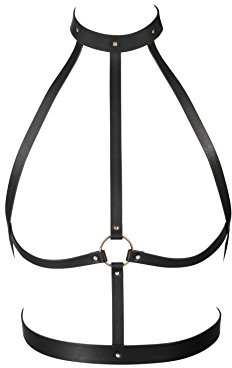 Bijoux Indiscrets MAZE Black Vegan Leather H-Harness Lingerie