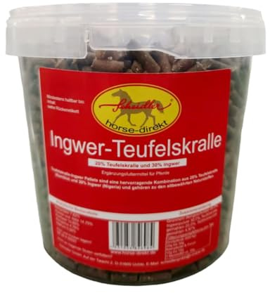 Scheidler horse-direkt Ingwer-Teufelskralle Pferd - Pelletiert 1750g - 20% Teufelskralle und 30% Ingwer