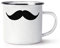 Lenker Schnurrbart Retro Emaille Becher