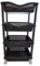 A406 4 Tier Stackable Rectangular Vegetable Rack kitchen Garage Storage Utility (Black)