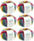 MyOma Merino Wolle Fantasy (Fb 5001) - 6 Knäuel Bunt Zum Stricken - Dicke Merinowolle + Label - 100g/150m - Nadelstärke 6-7mm - Weiche Wolle