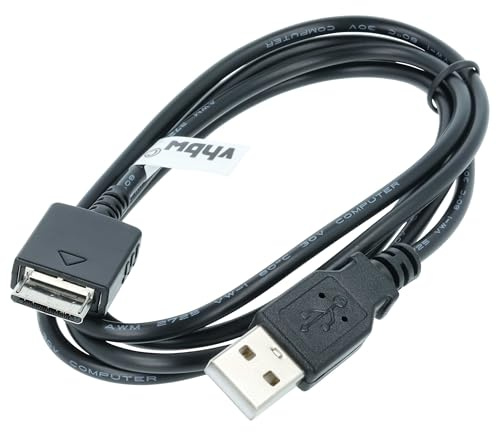 vhbw USB Datenkabel Ladekabel kompatibel mit Sony Walkman NWZ-E436FRED | NWZ-E438F MP3 Player - schwarz, 150cm (Typ A auf MP3 Player)