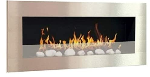 Don Fuego XXL - Caminetto a bioetanolo, da parete, con 24 pietre decorative