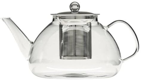 Théière en Inox et Verre avec filtre 1,3 L - Secret de Gourmet