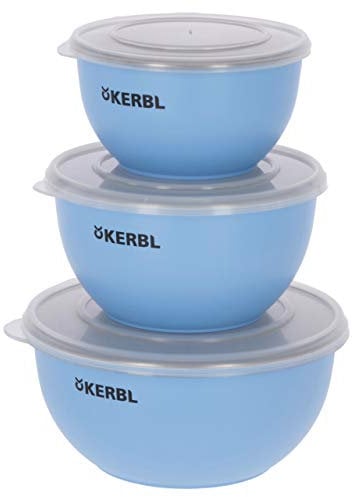 Kerbl Pet Edelstahlnapf Set mit Deckel blau, 550ml/900ml/1200ml