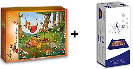 Grafika Puzzle mit 2000 Teilen – François Ruyer – Nique der Hexe + Teppich
