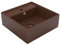vidaXL Lavabo Carré de Luxe à Trop-Plein Vasque à Poser de Toilette Lave-Mains de Salle de Bain Salle Cosmétique Marron Foncé Mat 41x41 cm Céramique