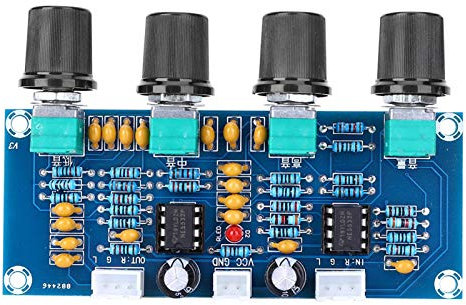 T opiky Amplificatore di Potenza Digitale, 2 canali Scheda preamplificatore per Bassi Medi e Alti Hi-Fi Modulo AMP per Altoparlanti Fai-da-Te