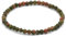 Miracles Minéraux Bracelet perle ronde 4 mm fin et discret, pierre naturelle, création artisanale française, plus de 60 choix (Unakite 4 mm)