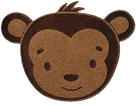 Mono Quick 0626x Tier Applikation, Bügelbild, Patch, Affe Giraffe Elefant Alpaka Koala, Tierkopf (06261 - Affenkopf)