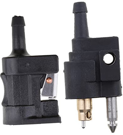 Blesiya 1 Pair Fuel Tank Connector, 1/4 inch 6mm Fuel Tank Connector for Outboard Motor