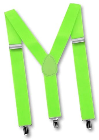 Bock op Kölle Y- Hosenträger Bundhalter 3,5cm breit 95cm lang Farbauswahl (neon grün)