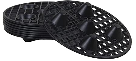 KVMORZE 8 PCS 8 Inch Plant Level Pot Elevator, Heavy Duty Plant Stands | Plant Saucer Riser for Indoor Plant Flower Pot Grow Drainage, Plant Pot Saucer for Prevent Rot and Damage on Patio & Deck