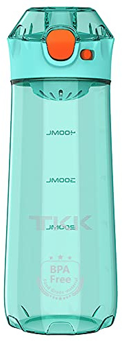 TKK 1008 Kinderflasche 500ml auslaufsicher, Tritan BPA-Frei einhändig bedienbare mit Sieb Trinkflasche Blau