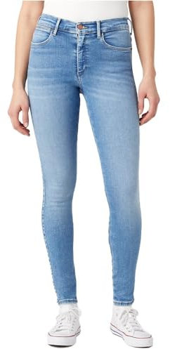Wrangler Damen High Skinny Jeans, Blue Love, 26W / 30L