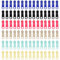DOITEM 90 Stück Buntes #3 Plastisch Reißverschluss-Reparaturset Schieberegler 6 Farben Zur Verwendung In Näh Für Die Geldbörse, Hose, Jacken, Koffer, Kleidung, Gepäck, Rucksäcke