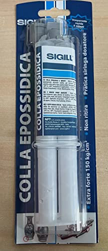 COLLA EPOSSIDICA EXTRA FORTE 25ml CON SIRINGA DOSATORE SIGILL MADE IN ITALY