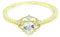 Ayoiow Ehering Damen, Eheringe Damen Gold 585 mit Herz Mondstein Ring Weiß Größe 51 (16.2)