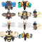 WEBEEDY 10 Stück Bienen Libelle Pailletten Patches Strass Perlen Patches nähen auf Stickerei Anwendungen DIY Handwerk Abzeichen für Kleidung Schuhe Socken Handtasche