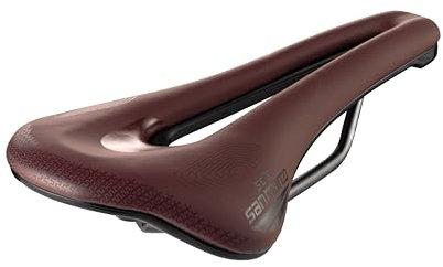Selle San Marco SHORTFIT 2.0 Supercomfort Racing - Sella Bicicletta Gravel e Bikepacking, Leggera e Confortevole, con Foro Anatomico e Strato Gel Extra, Telaio Resistente in Acciaio - Taglia S3, Rosso
