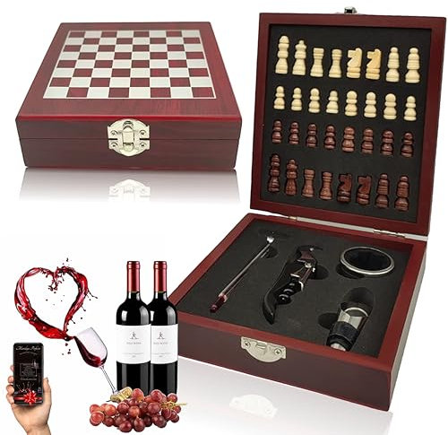 Regali per la festa del papà, regali per la festa del papà, regali per la festa del papà, festa del papà, regali per la festa del papà, set di accessori per vino e scacchi, apribottiglie di vino e