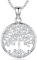 Friggem Baum des Lebens Halskette 925 Sterling Silber Mutter Halskette Lebensbaum Anhänger Kette Geschenke für Mama Tochter Schwester (Lebensbaum-B)