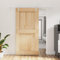 NITCA Porta Scorrevole in Legno con Set Hardware, Porta del Granaio, Porta Scorrevole Esterno e Interno, Porta Scorrevole da Letto, Cucina, Fienile, Garage e così, Bianco 100x210cm Tipo 2