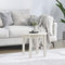 WEMYUFURN Couchtisch Weiß 45x40 cm Massivholz Kiefer, Couchtisch, Wohnzimmertisch, Beistelltisch - für Wohnzimmer und Büro - Mittelpunkt für Ihr Zuhause